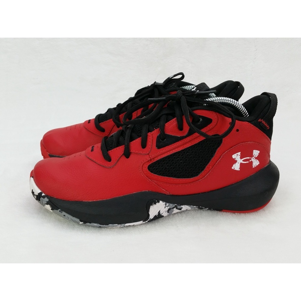 Youth Under Armour Basketball Shoes Red Black Sneakers Art 3025617-600 6.5Y 6.5 - Picture 5 of 13